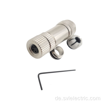 M8 Abgeschirmtes weiblicher Stecker 4 Pin